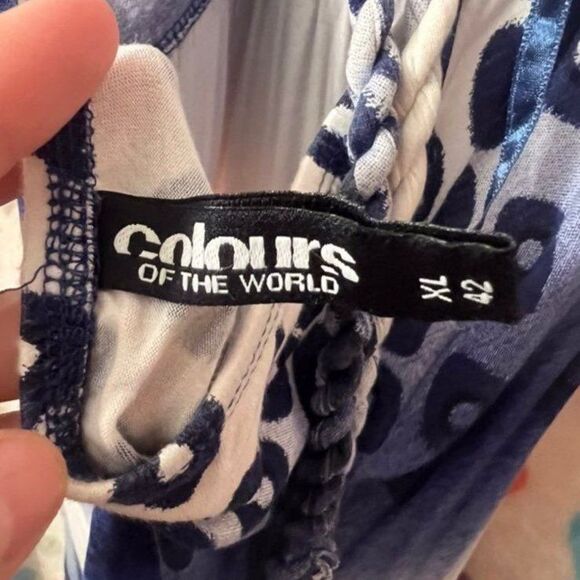 Bohemian Ombre Halter Top Navy White XL - Picture 3 of 3